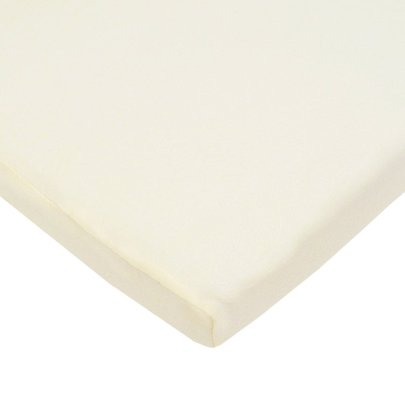 TL Care Supreme 100% Natural Cotton Jersey Knit Fitted 18" x 36" Cradle/Bassinet Sheet, Cream, Soft Breathable - Image 1